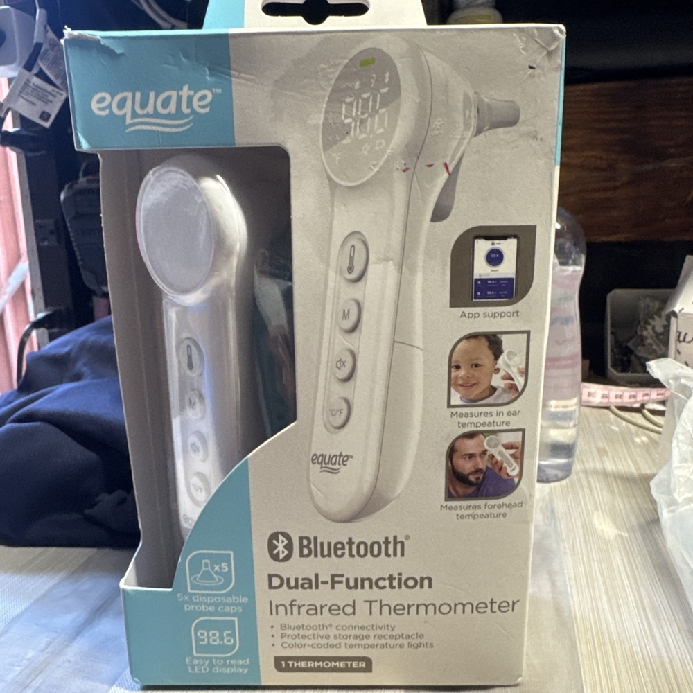 Equate Bluetooth Dual-Function Infrared Thermometer,‎ Forehead and Ear Mode